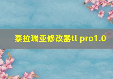 泰拉瑞亚修改器tl pro1.0